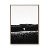 Floral Landscape Minimalist Wall Decor – Black and White Daisy Print