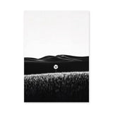 Floral Landscape Minimalist Wall Decor – Black and White Daisy Print