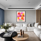 Floral Modern Wall Art Poster – Vibrant Wild Flowers Bouquet Typography