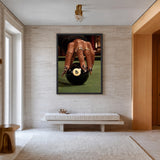 Glam Billiards 8 Ball Modern Wall Decor – Jeweled Hand on Pool Table