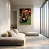 Glam Billiards 8 Ball Modern Wall Decor – Jeweled Hand on Pool Table