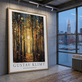 Golden Forest Vintage Wall Art Print – Gustav Klimt Exhibition Print