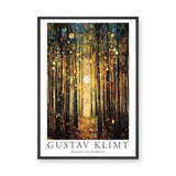 Golden Forest Vintage Wall Art Print – Gustav Klimt Exhibition Print