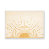 Golden Sunburst Minimalist Wall Art Print – Cream and Gold Celestial Print
