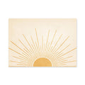 Golden Sunburst Minimalist Wall Art Print – Cream and Gold Celestial Print