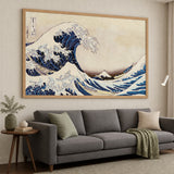 Great Wave Traditional Wall Decor – Japanese Ocean Print with Mount Fuji