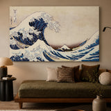 Great Wave Traditional Wall Decor – Japanese Ocean Print with Mount Fuji