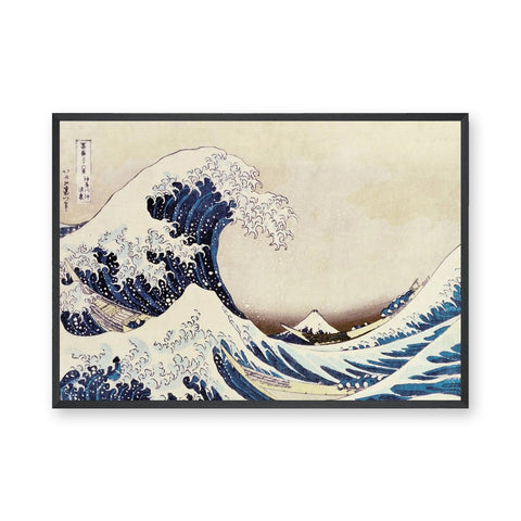 Great Wave Traditional Wall Decor – Japanese Ocean Print with Mount Fuji