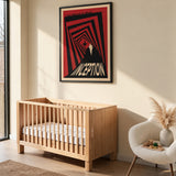 Inception Movie Retro Wall Decor – Red Black Geometric Tunnel Print