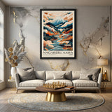 Japanese Landscape Japandi Wall Art Poster – Nagareru Kawa Mountain River