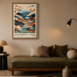 Japanese Landscape Japandi Wall Art Poster – Nagareru Kawa Mountain River