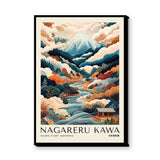Japanese Landscape Japandi Wall Art Poster – Nagareru Kawa Mountain River