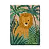 Jungle Lion Kids Nursery Wall Art Poster – Cartoon Lion Among Jungle Palms