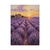Lavender Field Traditional Wall Decor – Farmhouse Sunset Landscape