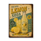 Lemon Soda Vintage Wall Art Print – Retro Advertisement Sign Print