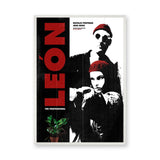 Leon The Professional Typography Wall Decor – Black White Red Film Print