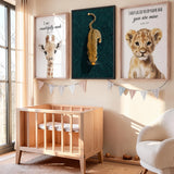 Leopard Abstract Modern Wall Art Print – Teal Swirl Animal Design