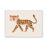 Leopard Kids Wall Art Poster – Big Cat in Pink Heart Sunglasses