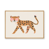 Leopard Kids Wall Art Poster – Big Cat in Pink Heart Sunglasses