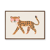 Leopard Kids Wall Art Poster – Big Cat in Pink Heart Sunglasses