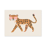 Leopard Kids Wall Art Poster – Big Cat in Pink Heart Sunglasses