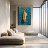 Leopard Surreal Abstract Wall Decor – Teal Swirl Animal Print