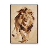 Lion Modern Abstract Wall Art Print – Gold Mane Animal Portrait