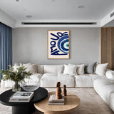 Love Evil Eye Typography Wall Art Print – Beige and Navy Boho Print