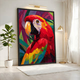 Macaw Parrot Eclectic Wall Art Print – Vibrant Tropical Bird Portrait
