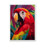 Macaw Parrot Eclectic Wall Art Print – Vibrant Tropical Bird Portrait