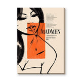 Mad Men Retro Wall Art Poster – Smoking Woman Typography Print