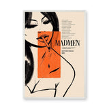Mad Men Retro Wall Art Poster – Smoking Woman Typography Print