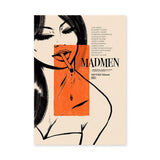 Mad Men Retro Wall Art Poster – Smoking Woman Typography Print