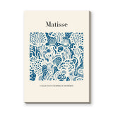 Matisse Blue Cutout Modern Wall Decor – Cream Abstract Coral Print