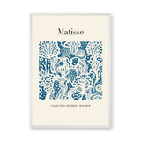 Matisse Blue Cutout Modern Wall Decor – Cream Abstract Coral Print