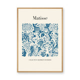 Matisse Blue Cutout Modern Wall Decor – Cream Abstract Coral Print