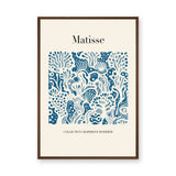 Matisse Blue Cutout Modern Wall Decor – Cream Abstract Coral Print
