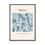 Matisse Blue Cutout Modern Wall Decor – Cream Abstract Coral Print