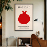 Matisse Pomegranate Typography Wall Art Poster – Cream Red Exhibition Print