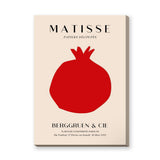 Matisse Pomegranate Typography Wall Art Poster – Cream Red Exhibition Print