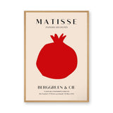 Matisse Pomegranate Typography Wall Art Poster – Cream Red Exhibition Print