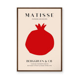 Matisse Pomegranate Typography Wall Art Poster – Cream Red Exhibition Print