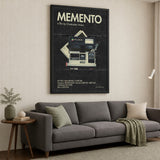 Memento Movie Typography Wall Art Print – Vintage Polaroid Film Print