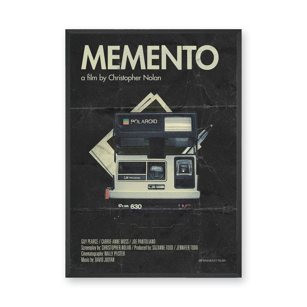 Memento Movie Typography Wall Art Print – Vintage Polaroid Film Print