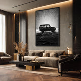 Mercedes G-Class Modern Wall Decor – Black SUV Snow Photography