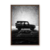 Mercedes G-Class Modern Wall Decor – Black SUV Snow Photography
