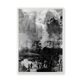 Monochrome Abstract Modern Wall Art Print – Black and White Urban Scene