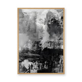 Monochrome Abstract Modern Wall Art Print – Black and White Urban Scene