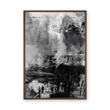 Monochrome Abstract Modern Wall Art Print – Black and White Urban Scene