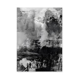 Monochrome Abstract Modern Wall Art Print – Black and White Urban Scene
